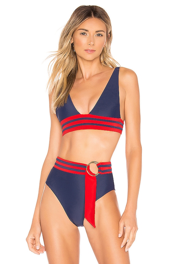 view 1 of 4 TOP BIKINI MARBELLA in Navy & Red