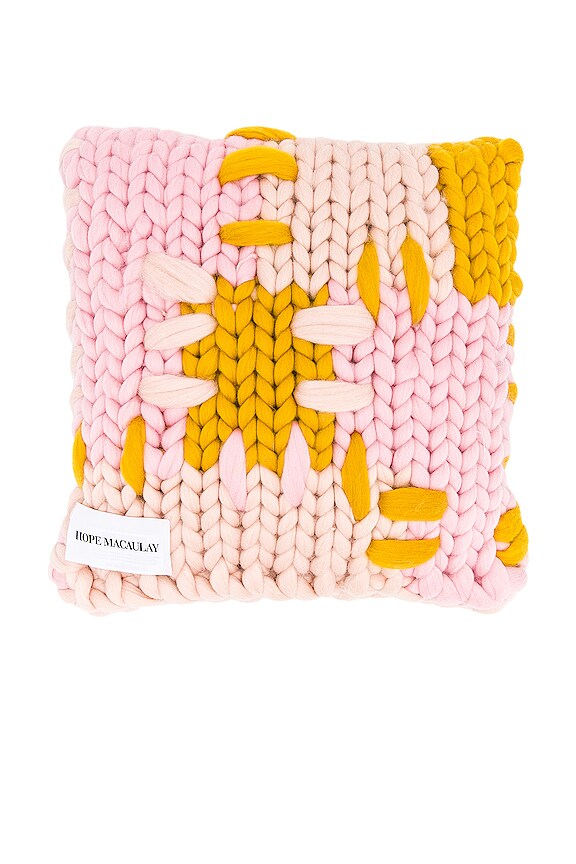 view 2 of 2 Bella Colossal Knit Cushion in Pink Multi