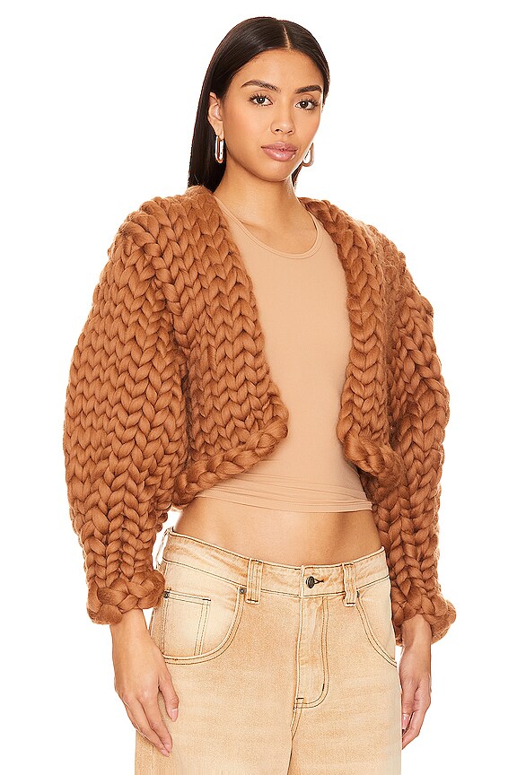 view 2 of 4 BLOCK ニットジャケット in Chocolate