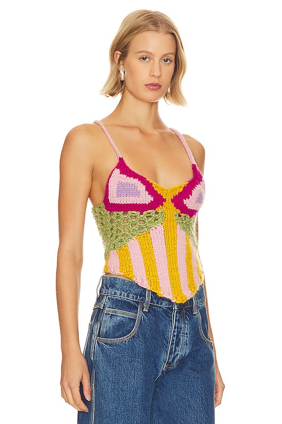 view 2 of 4 Calypso Knit Corset Top in Multi