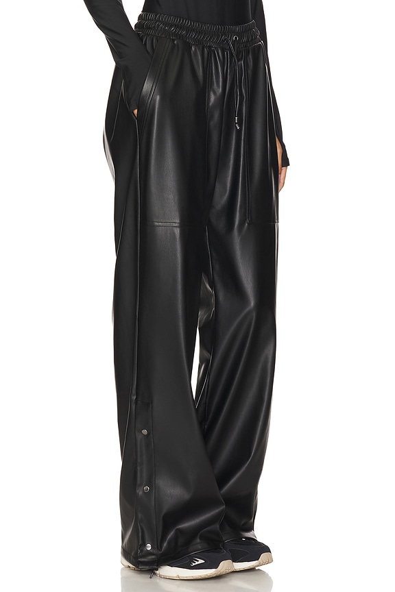 view 2 of 6 PANTALON EN CUIR CARA in Black