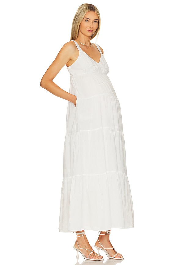 view 2 of 3 Katherine Maternity Maxi Dress in White