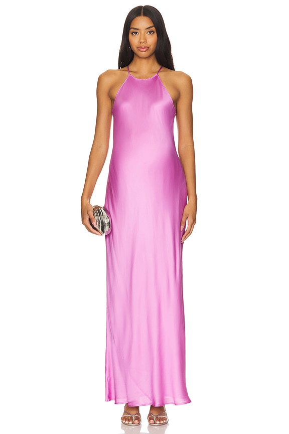 view 2 of 3 ROBE CARACO COUTURE BIAIS TALIA in Mauve Orchid