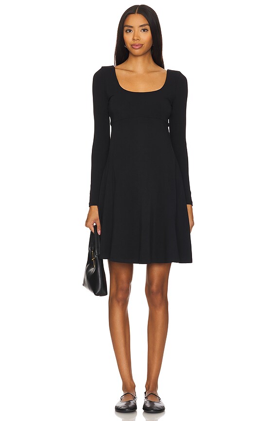 view 2 of 4 ROBE COURTE LONG SLEEVE in Black