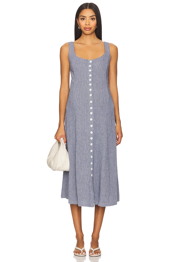 view 2 of 4 The Felicity Dress in Navy & White