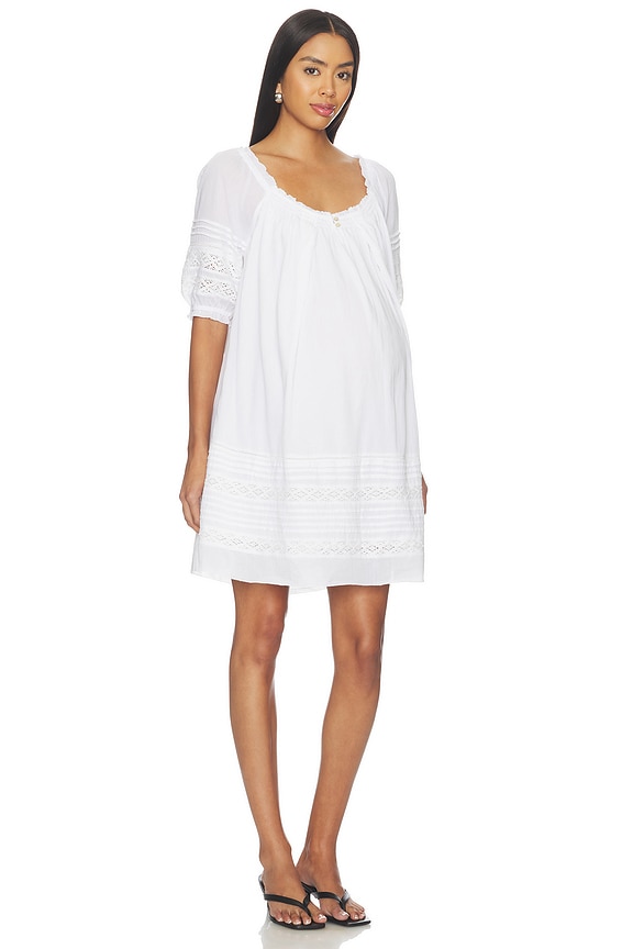 view 1 of 3 The Lottie Secret Nursing Mini Dress in White