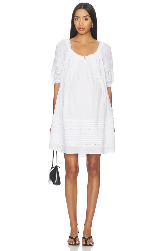 view 2 of 3 The Lottie Secret Nursing Mini Dress in White