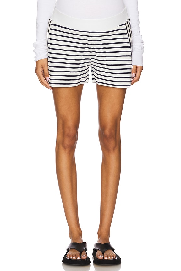 view 2 of 6 The Rachel Striped Short in Navy Stripe