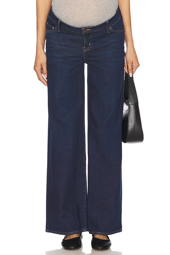 view 2 of 7 The Maternity Wide Leg Jeans in Classic Rinse