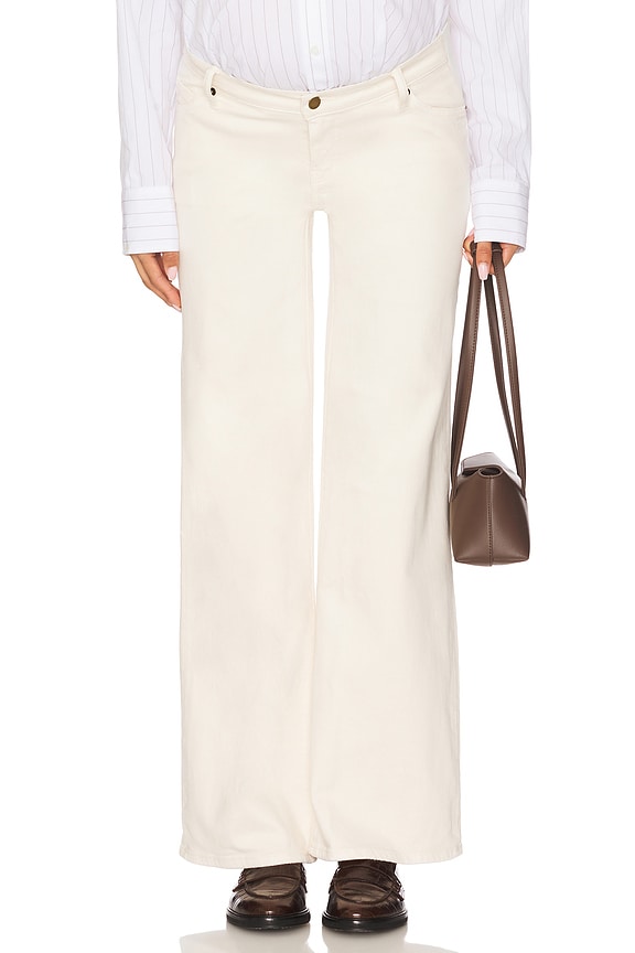 view 2 of 6 The Maternity Wide Leg Jeans in Vanilla