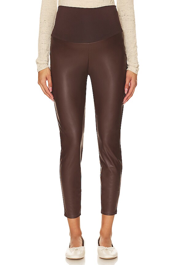 view 2 of 5 LEGGINGS EN CUIR VÉGÉTALIEN in Chocolate