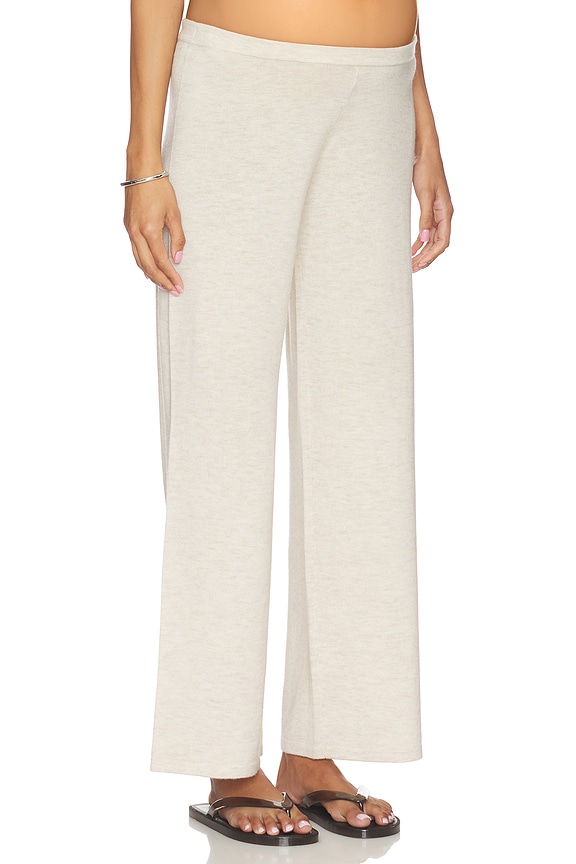 view 2 of 6 CALÇA PANTALONA DE MALHA THE CELESTE KNIT PANT in Oat Melange