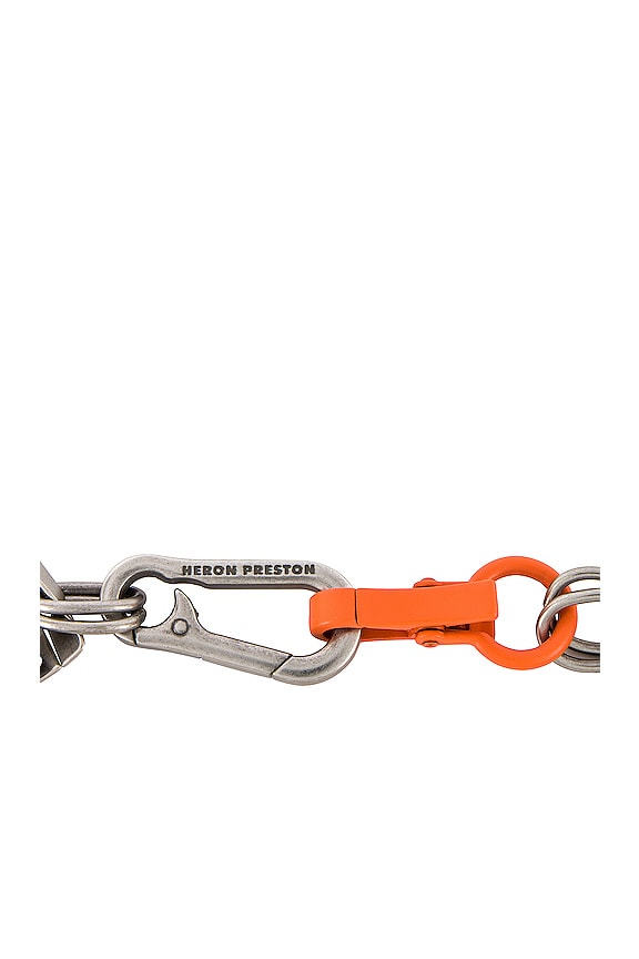 view 2 of 2 Cubic Necklace in Silver & Orange