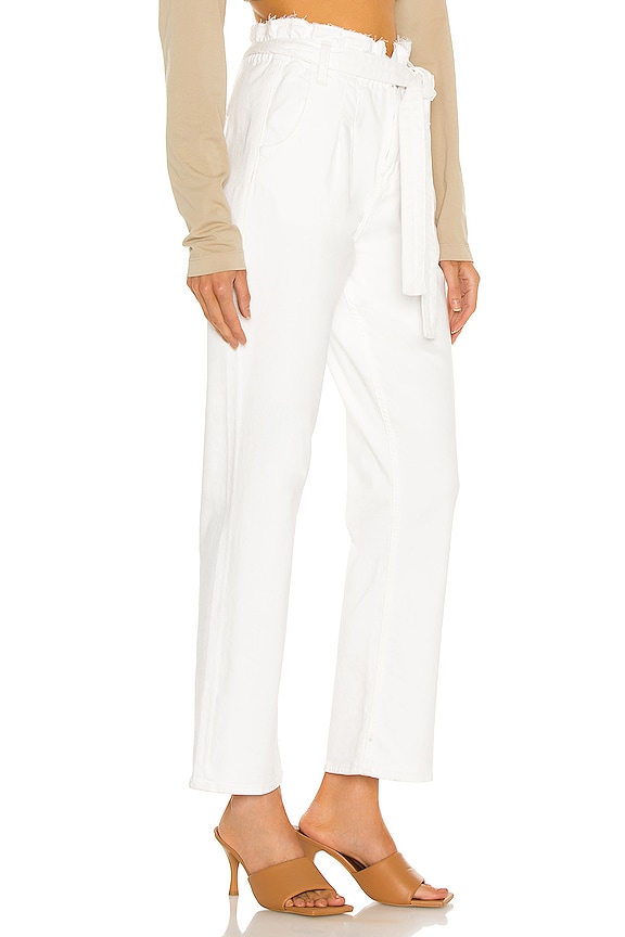 view 2 of 4 Remi High Rise Paperbag Straight in White