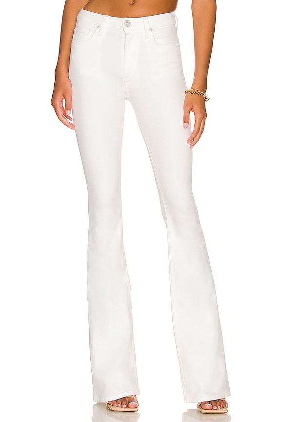 Hudson Jeans Holly High Rise Flare Jean in White Horse | REVOLVE