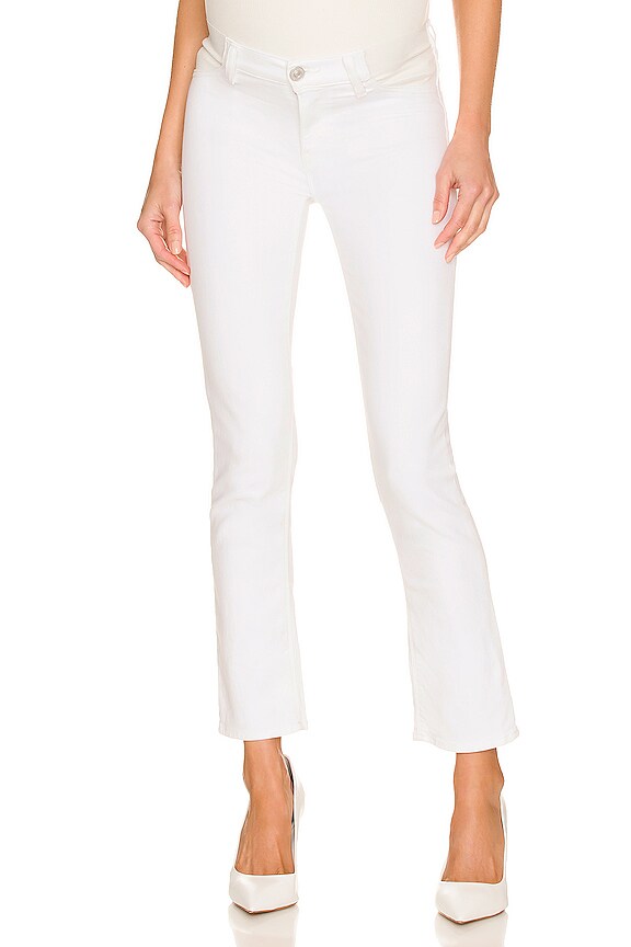 view 2 of 5 Nico Maternity Midrise Straight Ankle in White