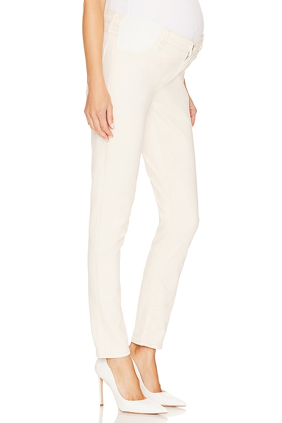 view 2 of 4 Lana Maternity Boyfriend Ankle in Egret