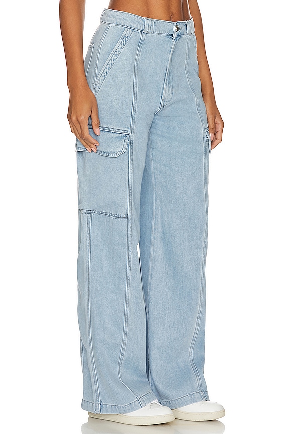 view 2 of 4 High Rise Wide Leg Cargo in Spring Indigo