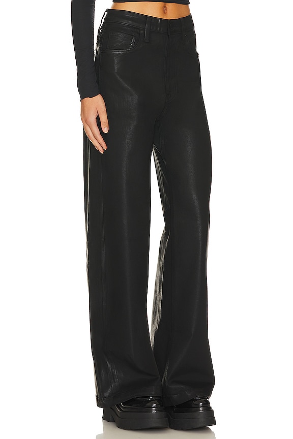 view 2 of 4 PIERNA ANCHA DE TALLE ALTO JAMES in Coated Black