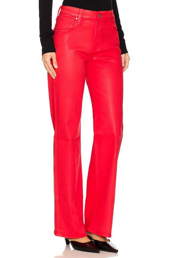 view 2 of 6 Rosie High Rise Wide Leg in Poinsettia Coated