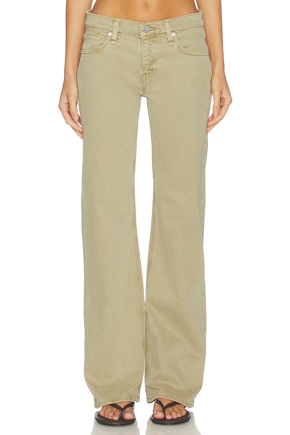 view 1 of 6 Kelli Low Rise Loose Straight Jeans in Washed Dried Herb