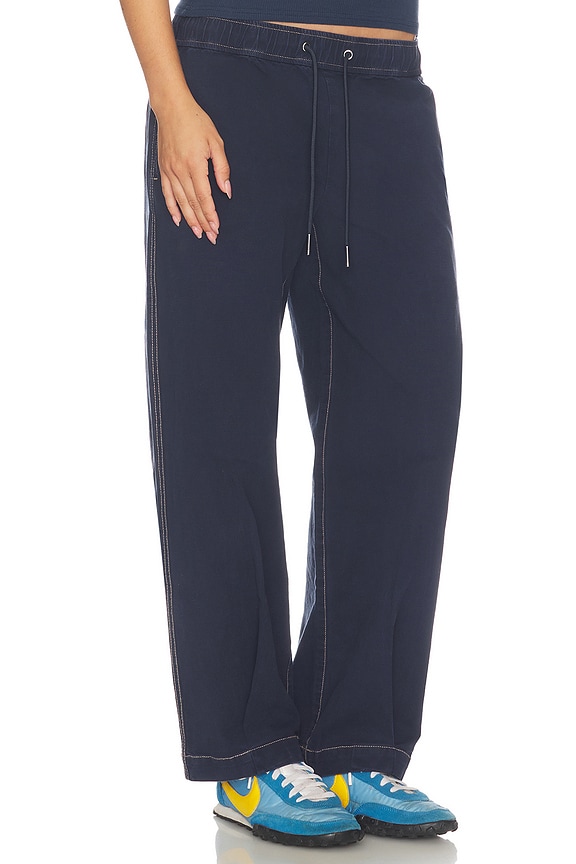 view 2 of 6 Drawstring Barrel Pant in Navy Blazer