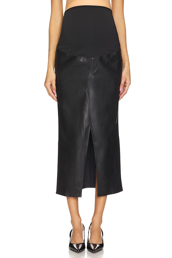view 2 of 6 Maternity Reconstructed Skirt in Black