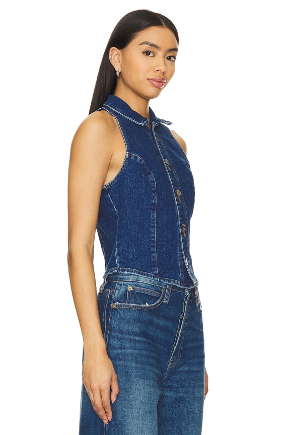 view 2 of 4 GILET SANS MANCHES in Rocky Blue