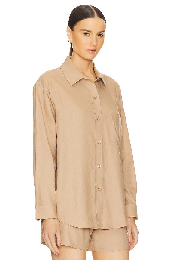 view 2 of 4 Oversized Shirt in Tobacco Brown