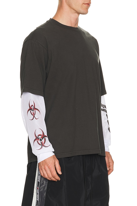 view 2 of 6 Leon Long Sleeve Double Layer Top in Vintage Black