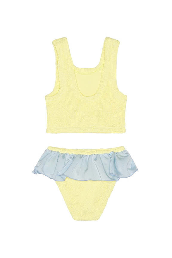 view 2 of 2 MAILLOT DE BAIN 2 PIÈCES DUO OLIVE in Butter & Metallic Ice Blue