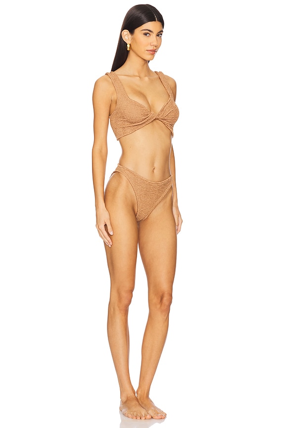 view 2 of 3 MAILLOT DE BAIN 2 PIÈCES JUNO in Metallic Cocoa