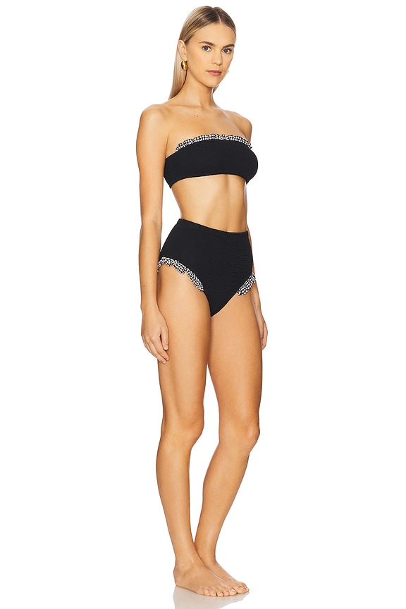 view 2 of 5 MAILLOT DE BAIN 2 PIÈCES PEGGY in Black & Black Gingham