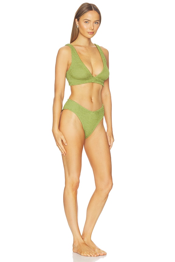 view 2 of 3 Angel Bikini in Metallic Moss