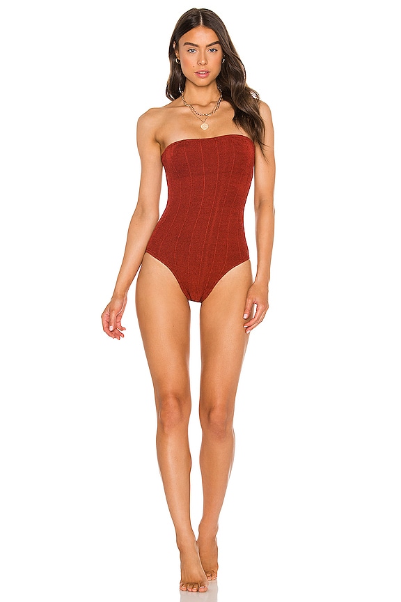 view 1 of 4 Audrey Nile One Piece in Metallic Chestnut
