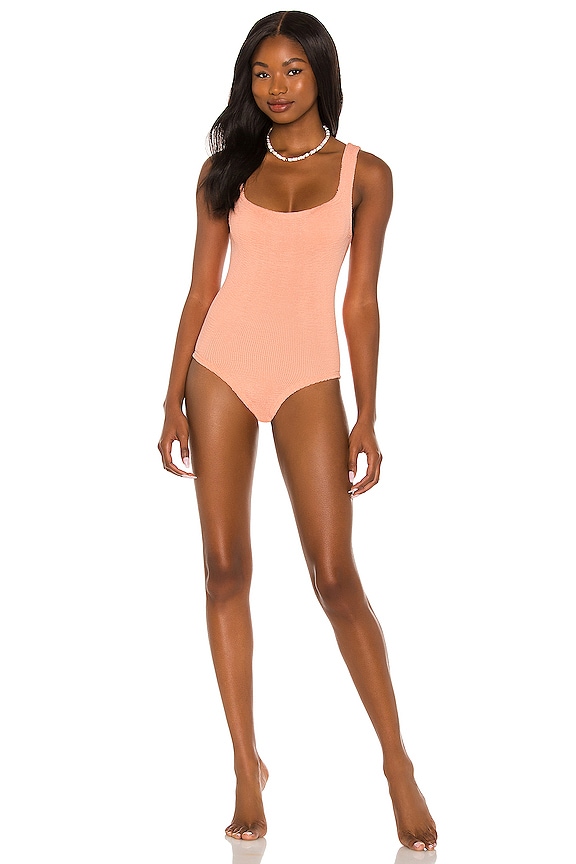 view 1 of 3 Classic Square Neck One Piece in Coral