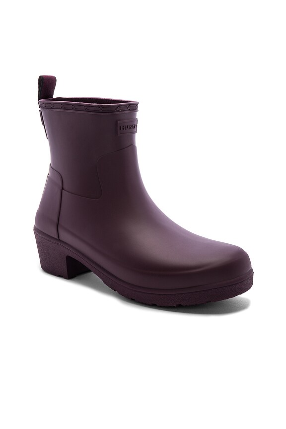 view 2 of 5 Refined Low Heel Ankle Matte Boot in Oxblood