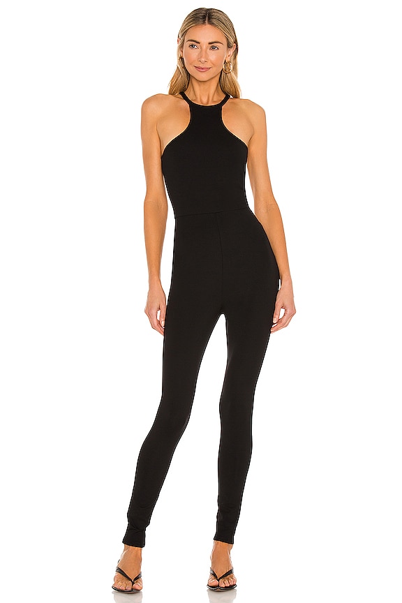 h:ours Chantel Catsuit in Black | REVOLVE