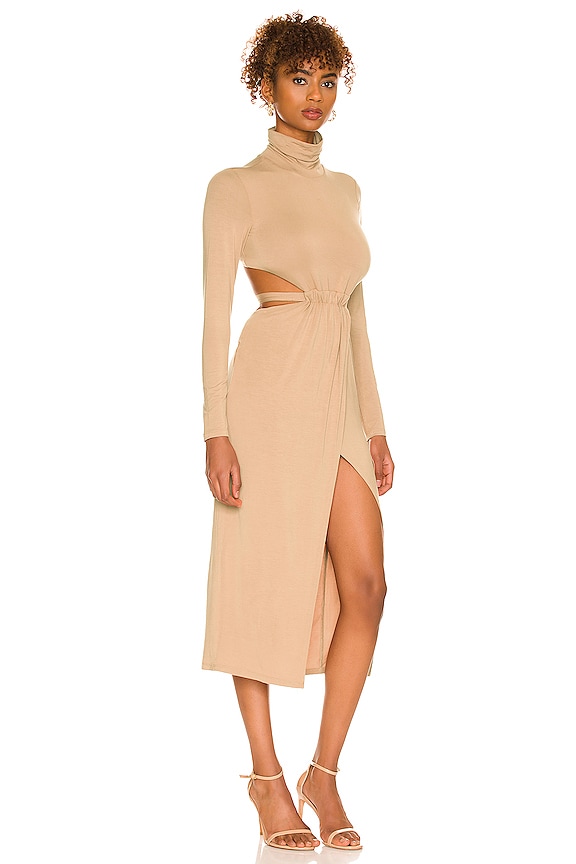 view 2 of 3 VESTIDO MIDI CIA in Camel