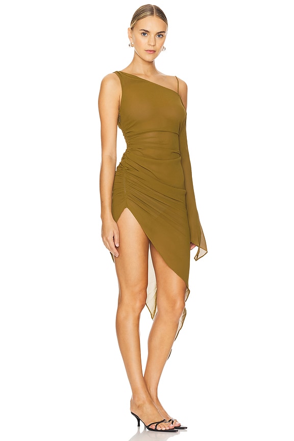 view 2 of 4 REI ミディ丈ドレス in Olive Green