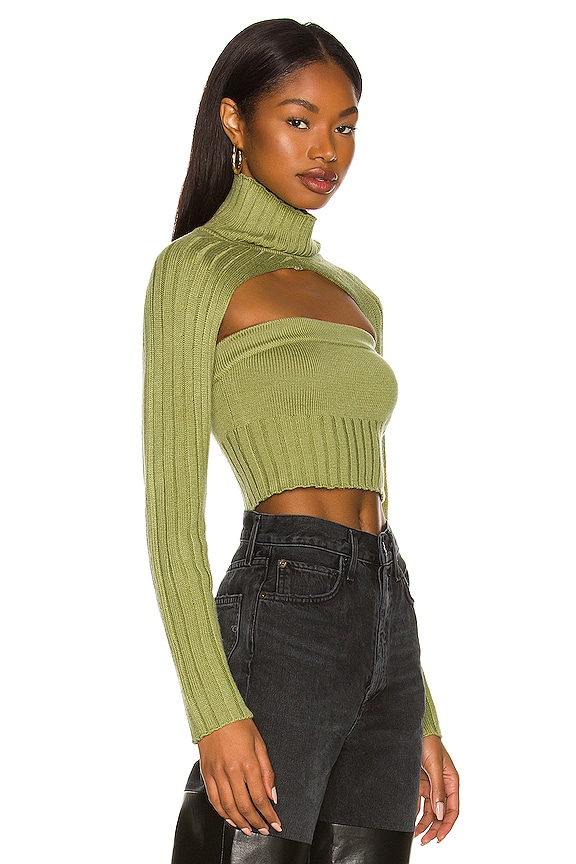 view 2 of 4 CACHE-ÉPAULES LOREN in Olive Green