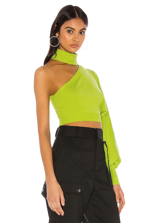 view 2 of 4 PULL CROPPED LYDIA in Lime Green