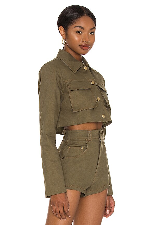 view 2 of 4 BLOUSON CROPPED UNION in Army Green