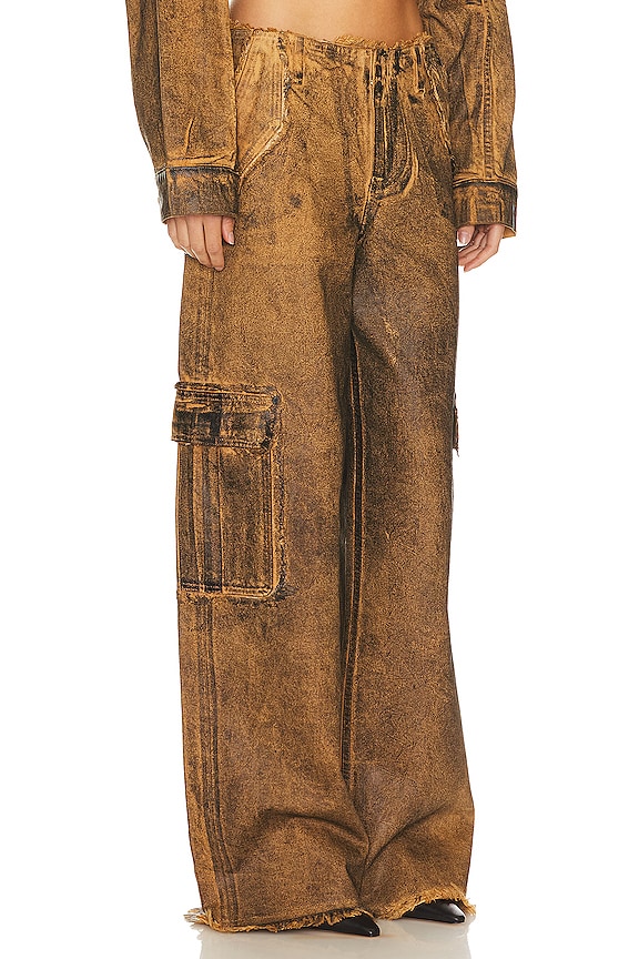 view 2 of 4 Micayla Cargo Pant in Coated Vintage Brown