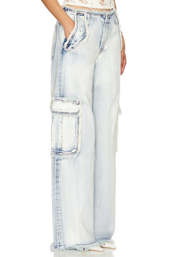 view 2 of 4 Jordi Cargo Pant in Lt Tinted Bleach