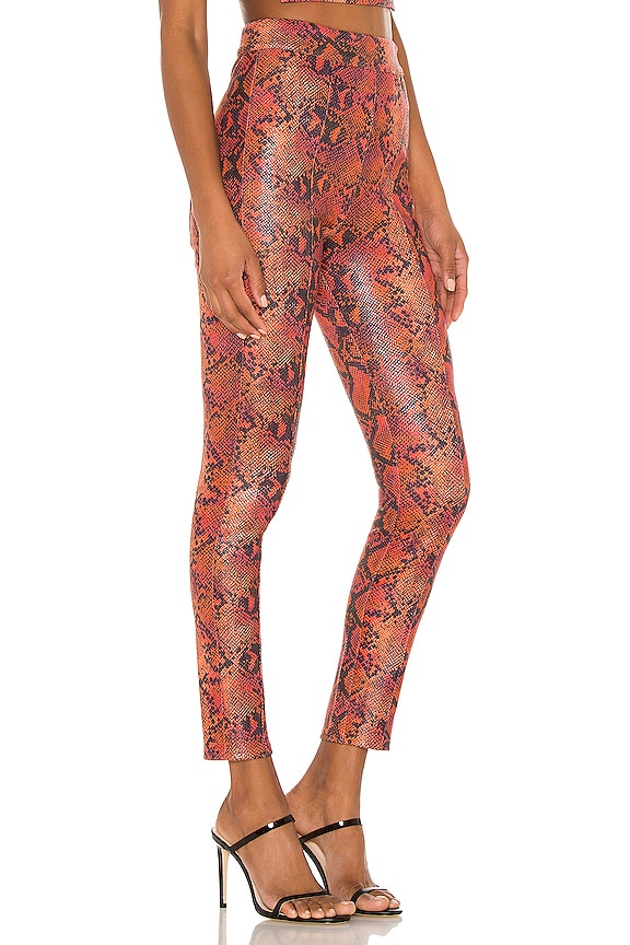 view 2 of 4 Nara Pants in Hot Orange Snakeskin