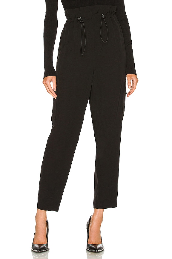 h:ours Shaye Paperbag Cargo Pant in Black | REVOLVE