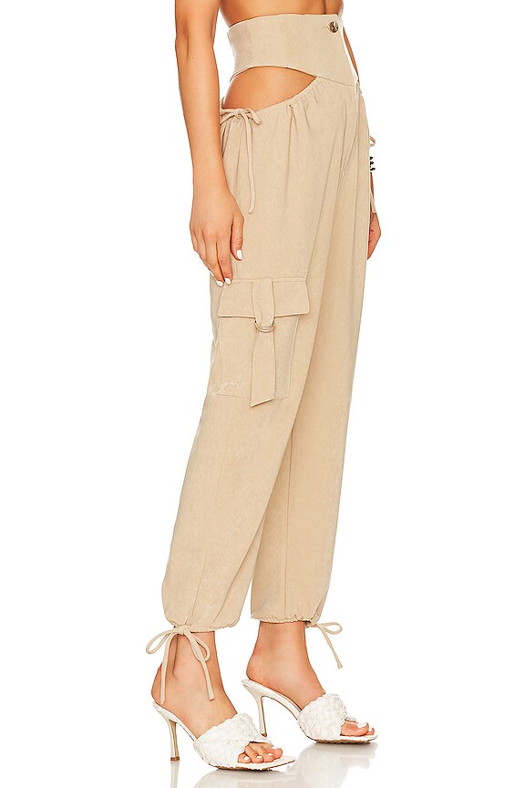 view 2 of 4 ДЖОГГЕРЫ С ВЫРЕЗОМ SUKI in Khaki