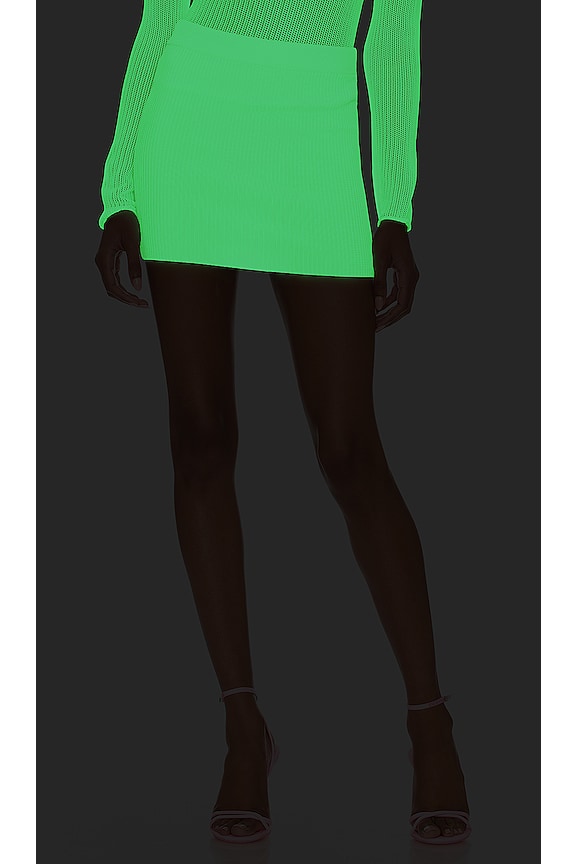 view 2 of 5 Aya Glow In The Dark Mini Skirt in White Glow