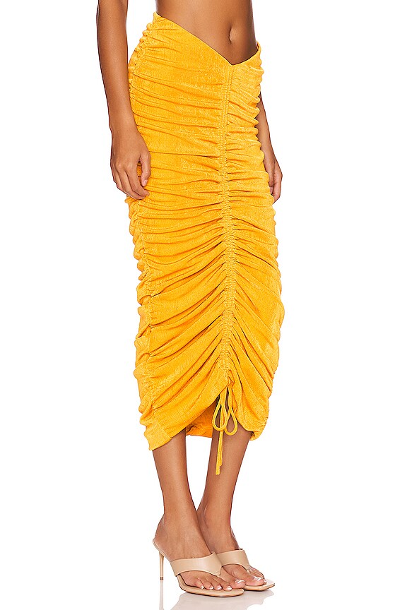 view 2 of 4 JUPE MIDI CLARISE in Sunset Yellow